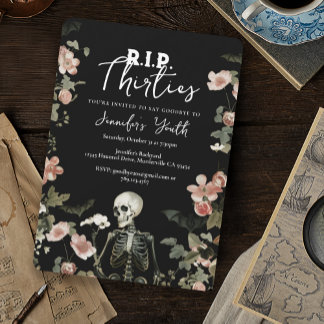 RIP 30 Skeletton Blumenkohl 40. Geburtstag Party Einladung