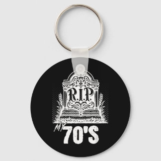 RIP 70er lustiger Grabstein-Zitat Siebziger Geburt Schlüsselanhänger