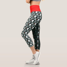 RIP-Akku Hoch gewellte Yoga-Capris Capri Leggings
