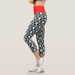 RIP-Akku Hoch gewellte Yoga-Capris Capri Leggings