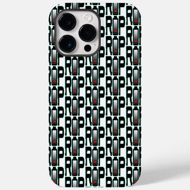 RIP Akku iPhone/iPad Gehäuse Case-Mate iPhone Hülle (Rückseite)