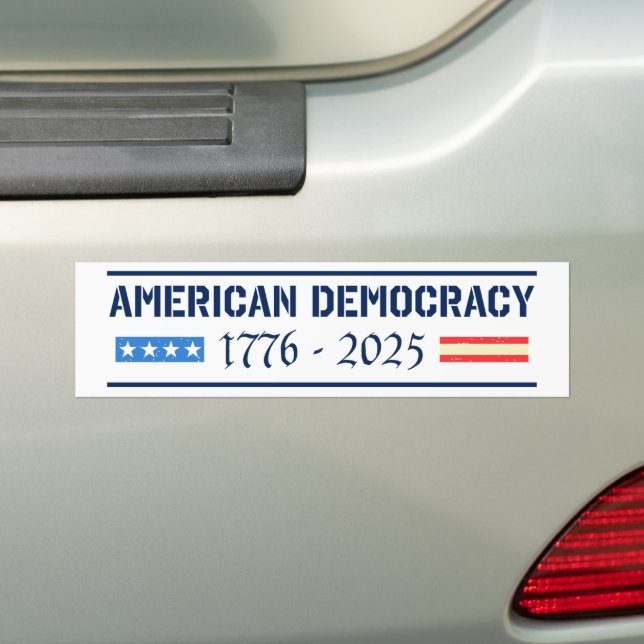 RIP Amerikanische Demokratie 1776-2025 Anti-Trump Autoaufkleber (Auf Auto)