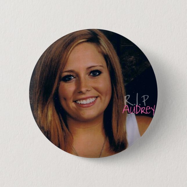 RIP Audrey Knopf Button (Vorderseite)
