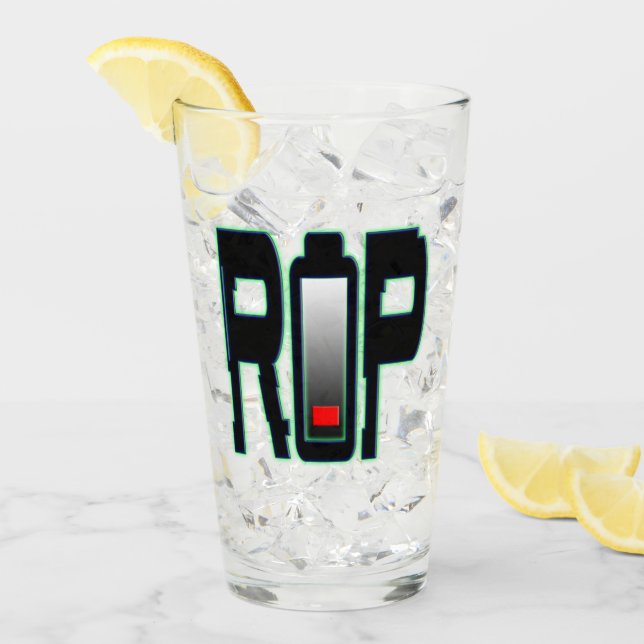 RIP-Batterieglasche-Cup Glas (Vorderseite Ice)