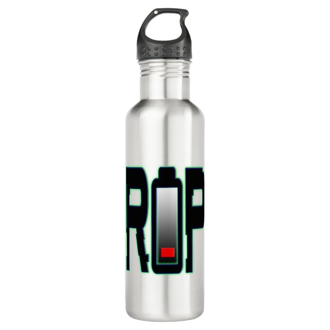 RIP Batterieladeflasche Edelstahlflasche (Vorderseite)