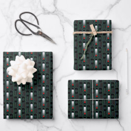 RIP-Batteriewrapping-Papier Flachblatt-Set von 3 Geschenkpapier Set