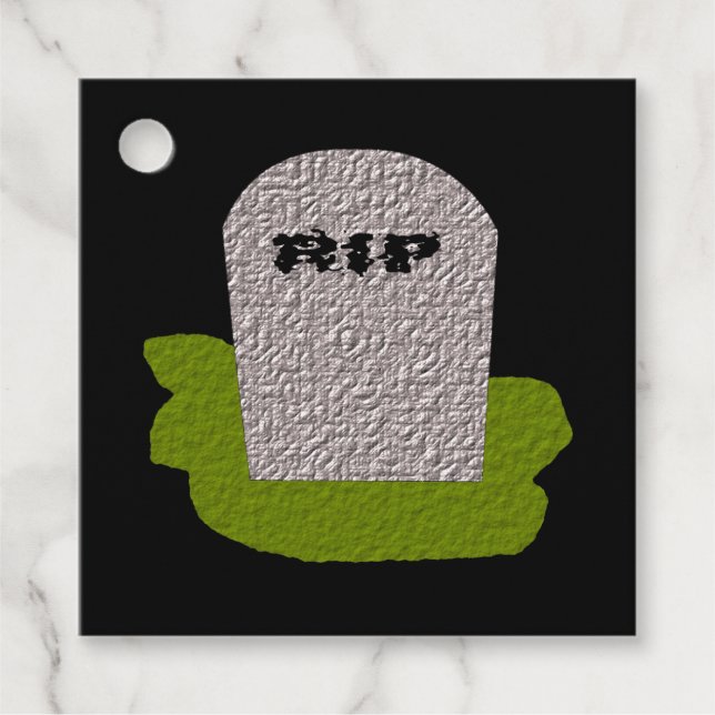 RIP Grabstein Custom Halloween Geschenkanhänger (Vorderseite)