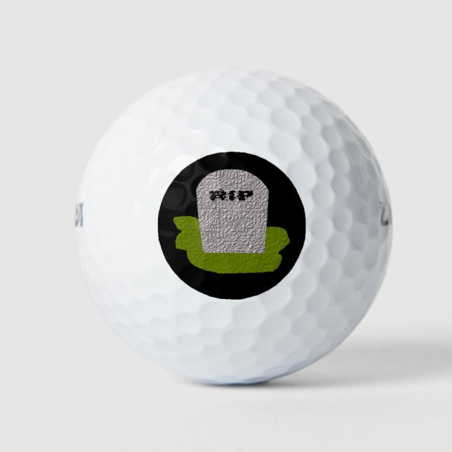 RIP Grabstein Golf Ball (Vorderseite)