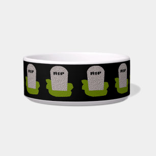 RIP Grabstein Gothic Dog/Cat Bowl Napf