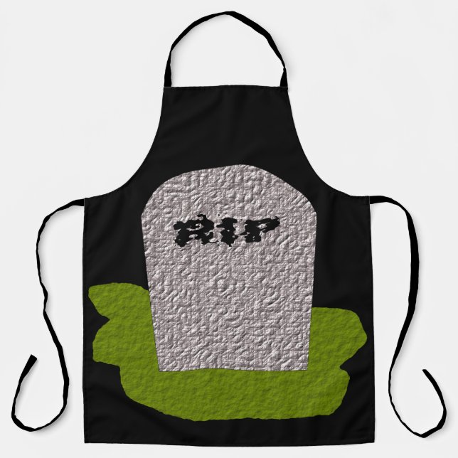 RIP Grabstein Halloween Schürze (Vorderseite)