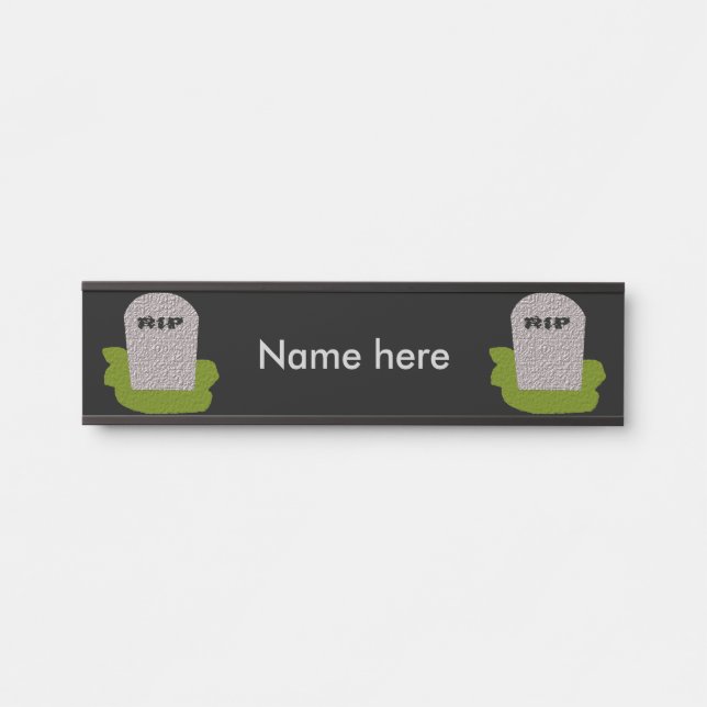 RIP Grabstein Personalisiert Hanging-Zeichen Türschild (Vorderseite )