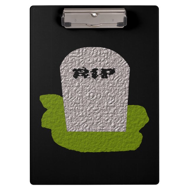 RIP Grabstein Zwischenablage Klemmbrett (Vorderseite)