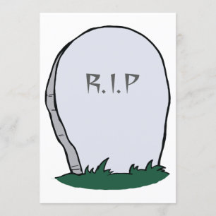 RIP Gravestone Einladung