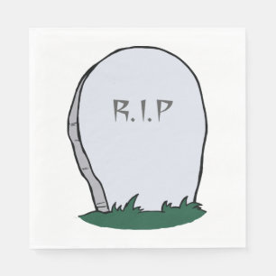 RIP Gravestone Serviette