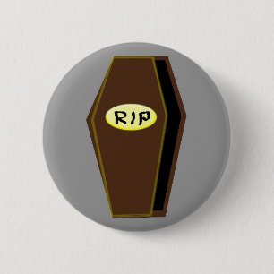RIP Halloween-Coffin Button