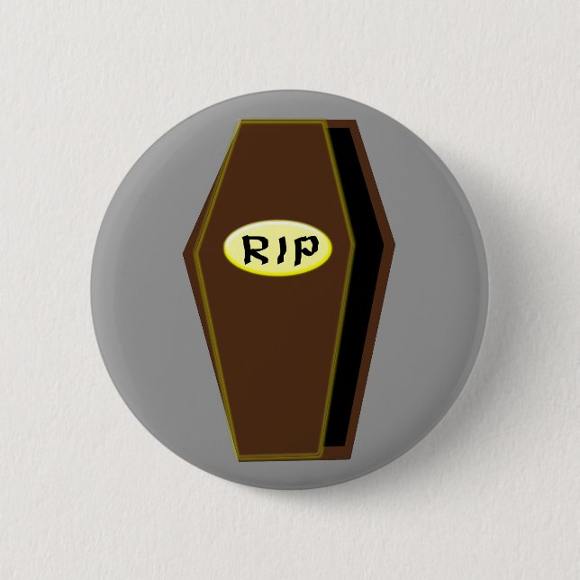 RIP Halloween-Coffin Button (Vorderseite)