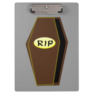 RIP Halloween-Coffin der Verdammnisklammer Klemmbrett