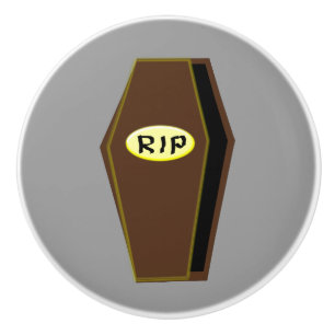 RIP Halloween Coffin der Verdammnisknopf Keramik Keramikknauf