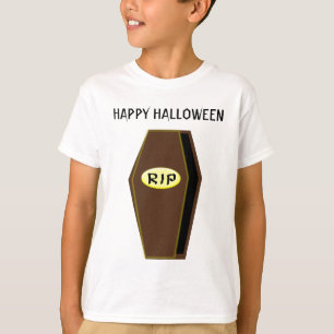RIP Halloween Coffin Doom Kids Custom T Shirt