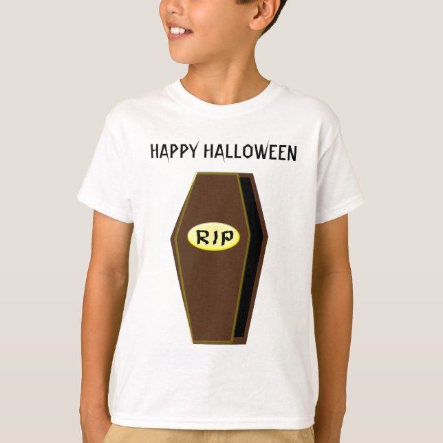 RIP Halloween Coffin Doom Kids Custom T Shirt (Vorderseite)