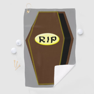 RIP Halloween Coffin von Doom Golf Towel Golfhandtuch