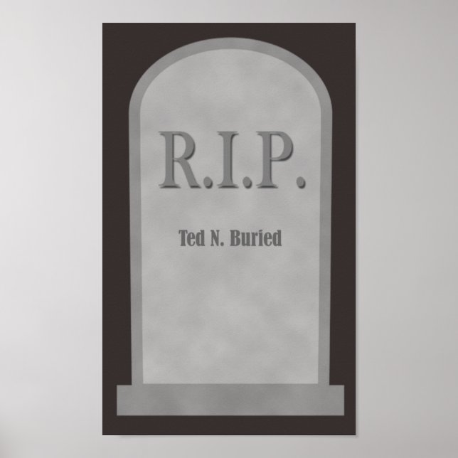 RIP Halloween Grabstein Ted N. Buried Poster (Vorne)