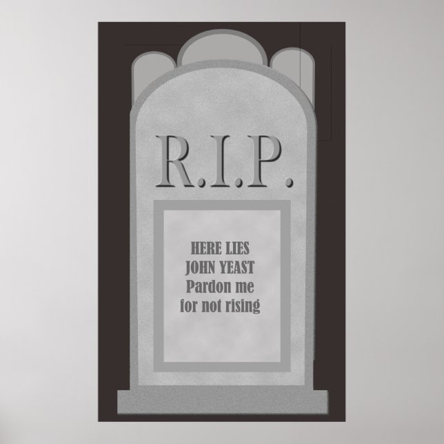 RIP Halloween Hier Lies J. Hefe Grabstein Poster (Vorne)