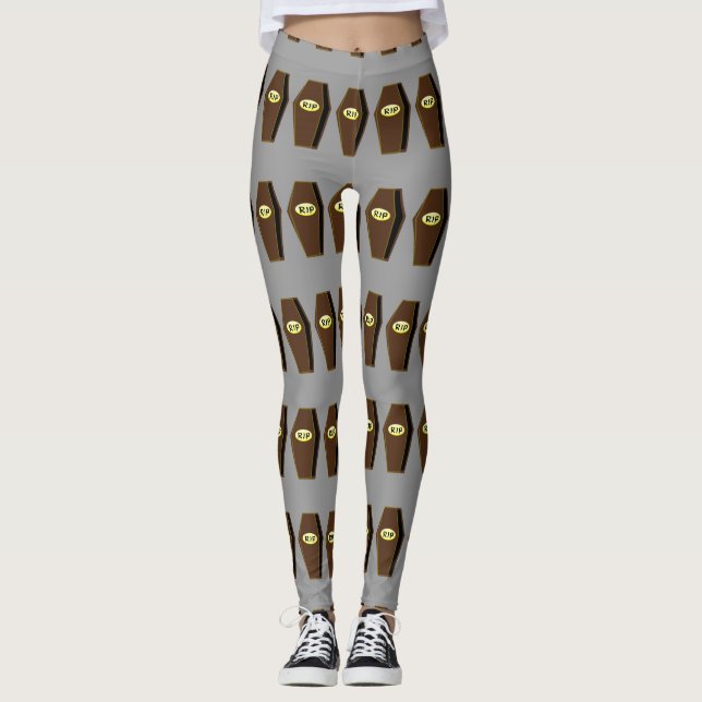 RIP Halloween-Sarg der Leggings (Vorderseite)