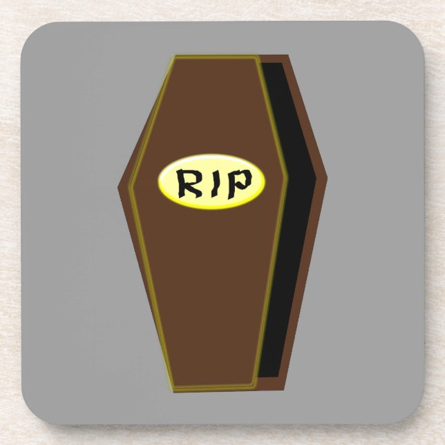 RIP Halloween-Sarg des Untersetzer der Verdammnis (Vorderseite)