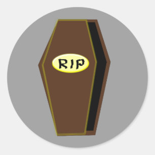 RIP Halloween Sarg des Verderbens Aufkleber