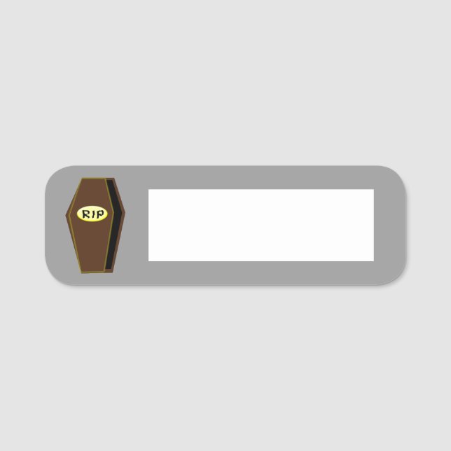 RIP Halloween-Särge Namensschild (Vorderseite)