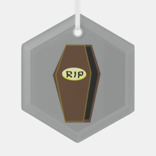 RIP Halloween-Särge Ornament Aus Glas
