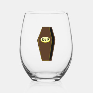 RIP Halloween-Särge Weinglas Ohne Stiel