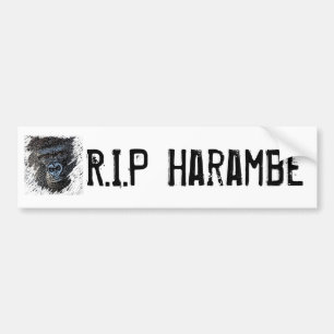 RIP Harambe Autoaufkleber
