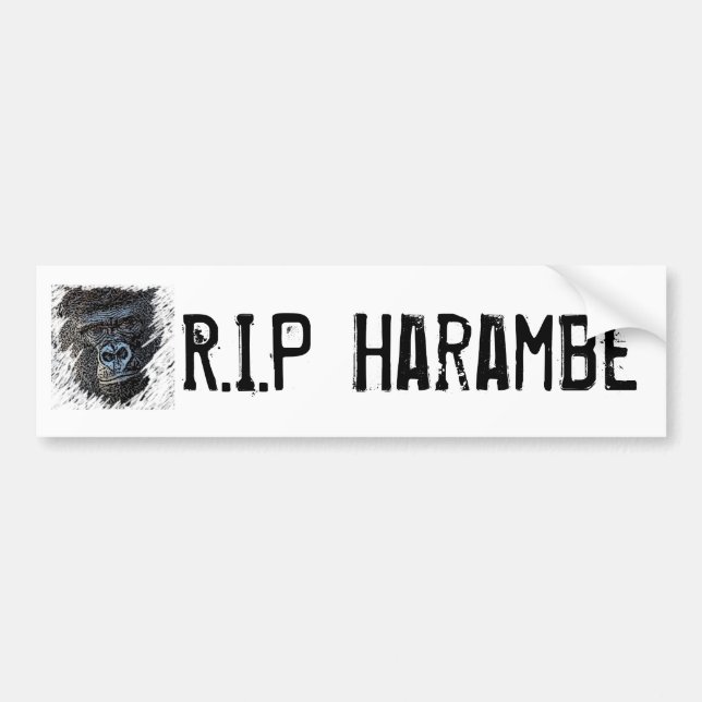 RIP Harambe Autoaufkleber (Vorne)