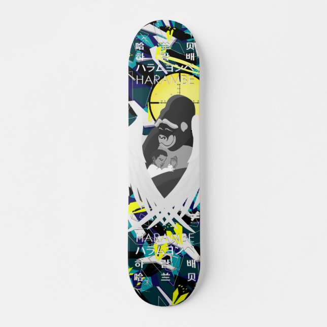 RIP HARAMBE Skate-Plattform Skateboard (Vorne)