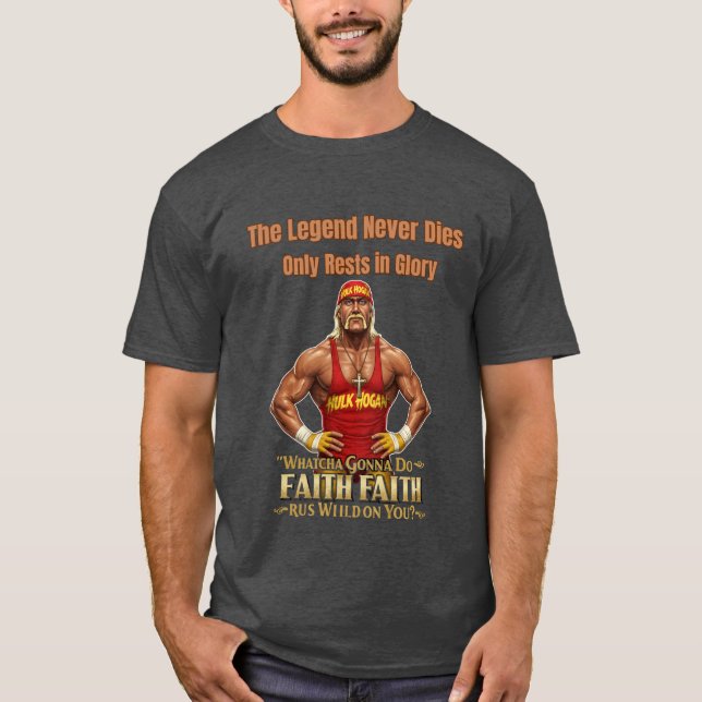 RIP Hulk Hogan - Hulkamania Forever T-Shirt (Vorderseite)