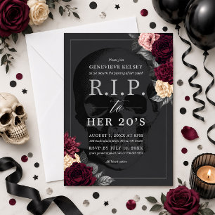 RIP in ihr 20er Party Einladung