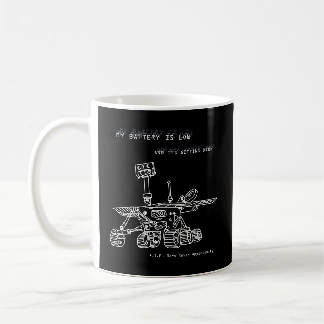 Rip-Mars Erkundung von Rover Gezeichnet Kaffeetasse (Links)