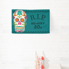 RIP meines 20er-Jahren Custom Age Sugar Skull Gebu Banner