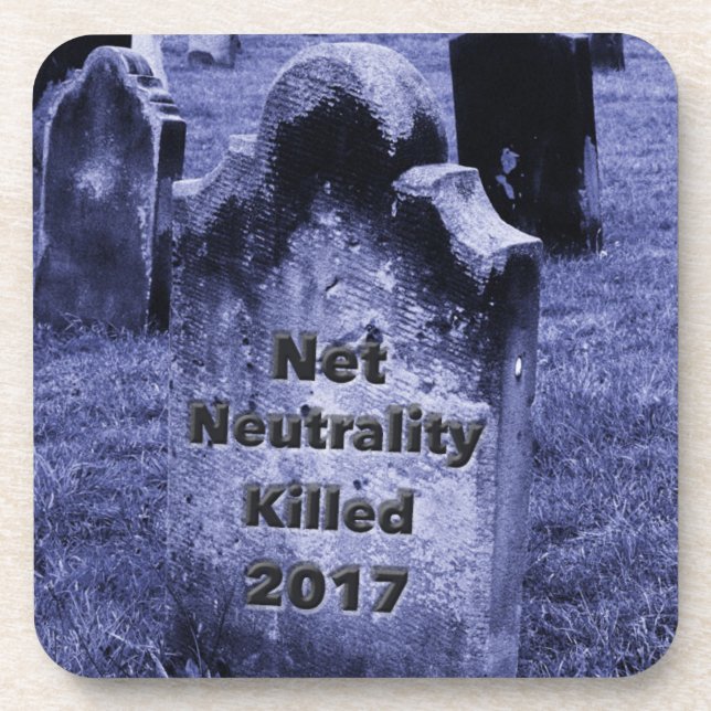RIP Netzneutralität Gravestone Getränkeuntersetzer (Vorderseite)