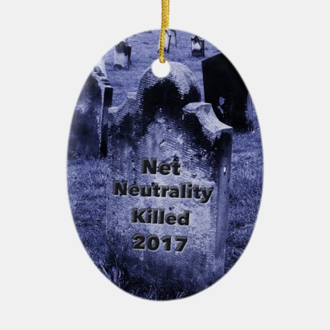 RIP Netzneutralität Gravestone Keramikornament (Vorne)