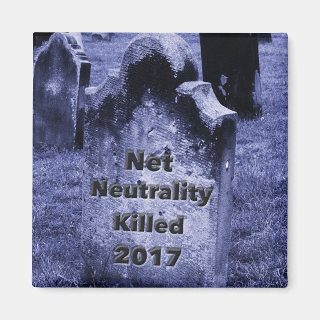 RIP Netzneutralität Gravestone Magnet (Vorne)
