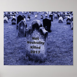 RIP Netzneutralität Gravestone Poster