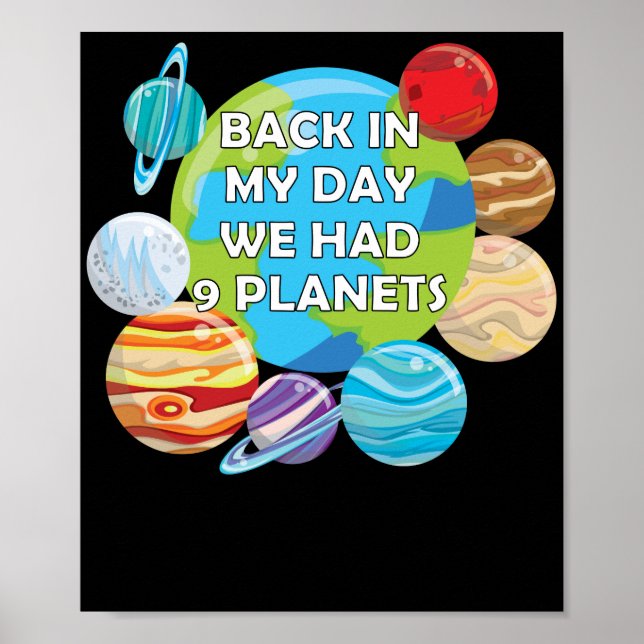 RIP Pluto - Damals hatten wir 9 Planeten Poster (Vorne)
