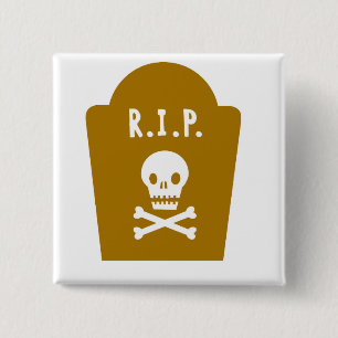 RIP Skull Button