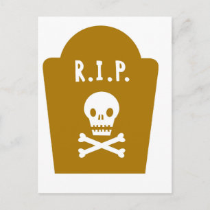 RIP Skull Postkarte