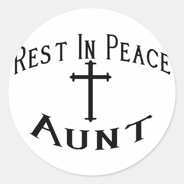 RIP Tante Runder Aufkleber (Vorderseite)