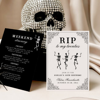 RIP To My Twenties Birthday Weekend Einladung