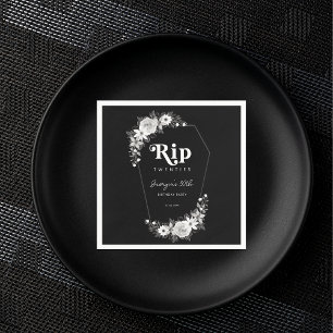 Rip to my Zwanzigers Black 30. Geburtstags Party Serviette